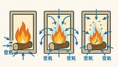 一次燃焼二次燃焼三次燃焼